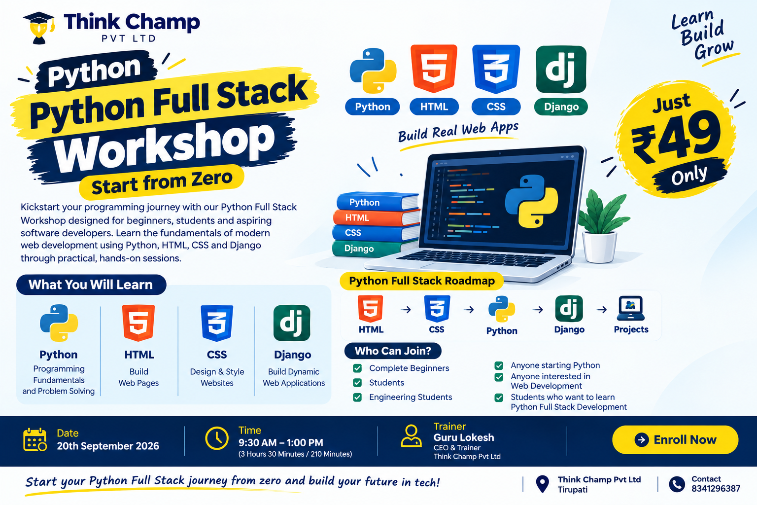 PYTHON FULL STACK WORKSHOP(online)
